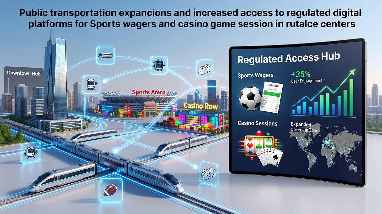 Urban public transportation network expansion map highlighting connectivity to digital access points in major city centers