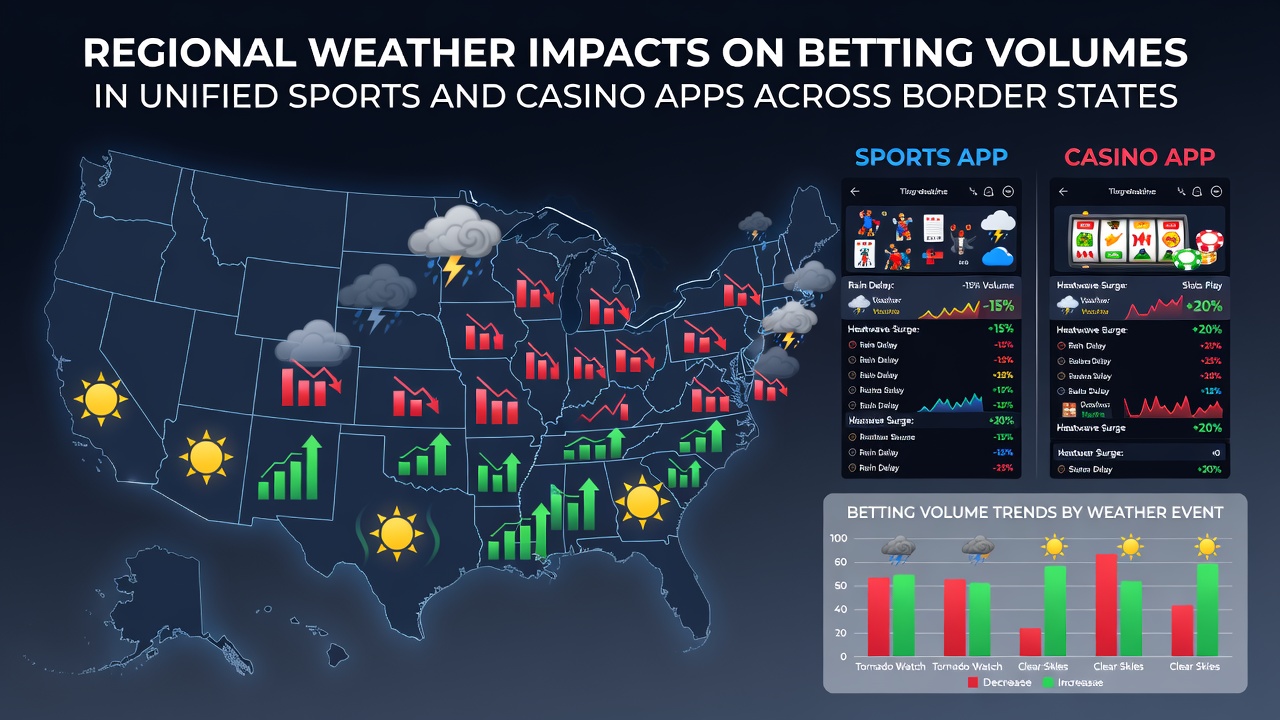Weather patterns affecting mobile betting activity in multi-state border regions during summer months