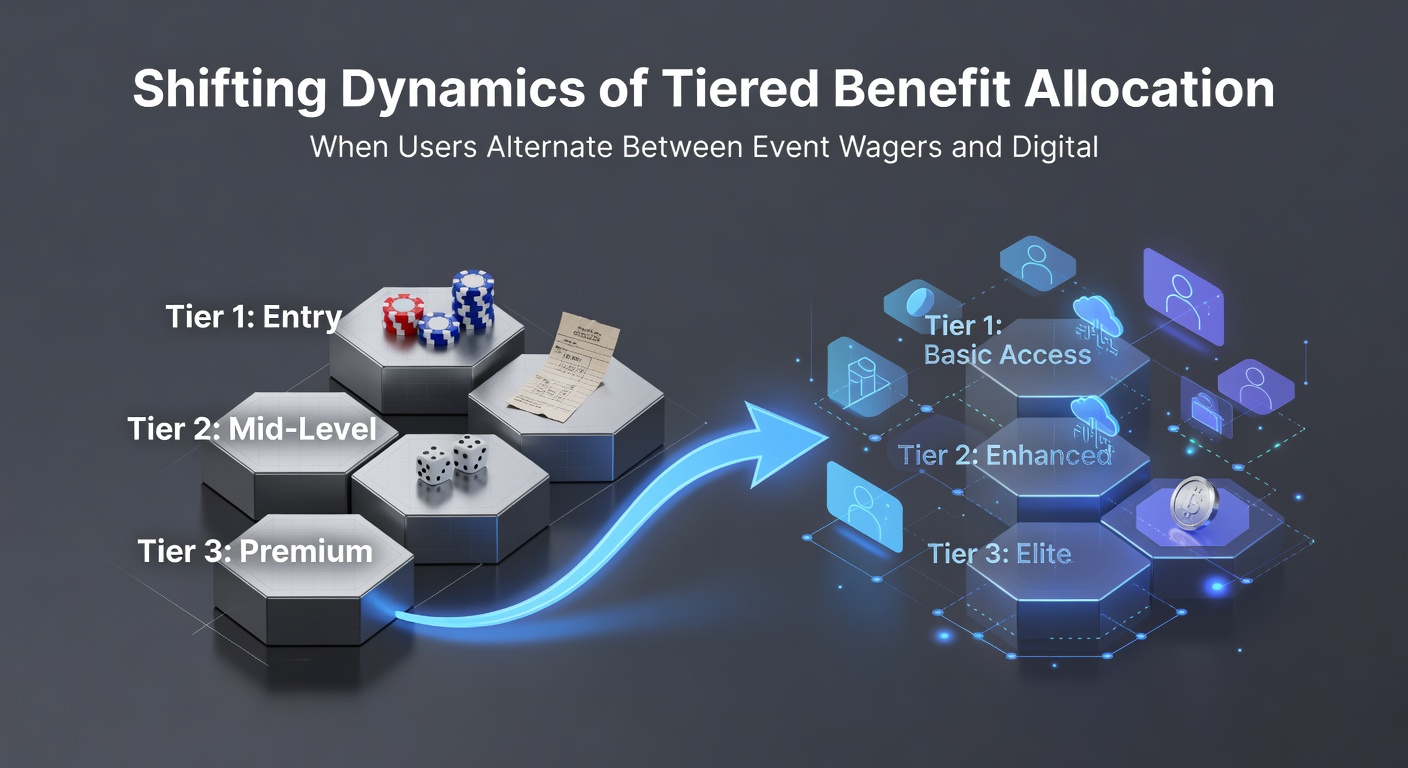 Data visualization of tier progression shifting between sports and casino activity in a regulated betting app